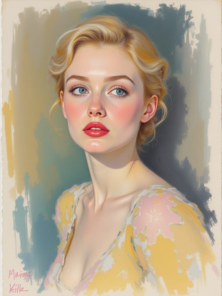 1950s Pin-Up Woman With Bold Gaze