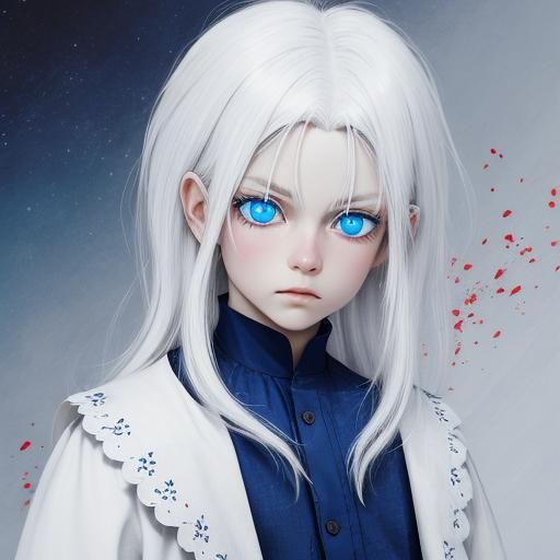 Children with White Hair and Red Pupils