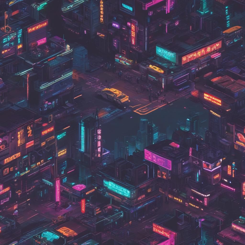 16-bit Cyberpunk Warriors in Neon Cityscape