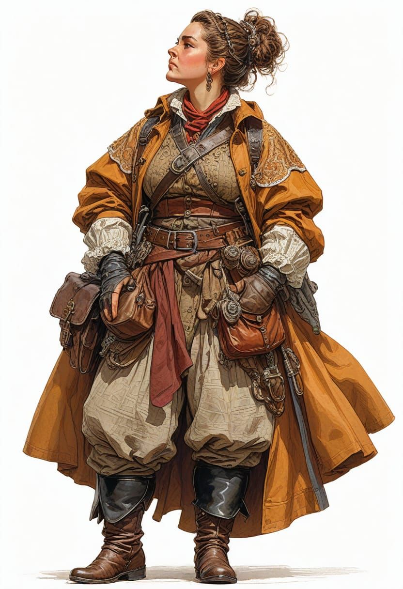 French Coachman Illustration in Boris Vallejo Style