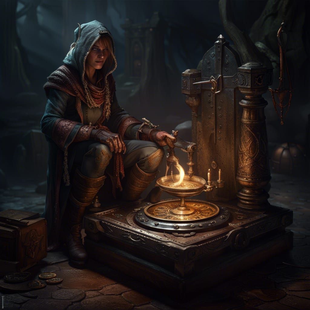 Adventurer's Soul Weighed: Dark Fantasy Concept Art