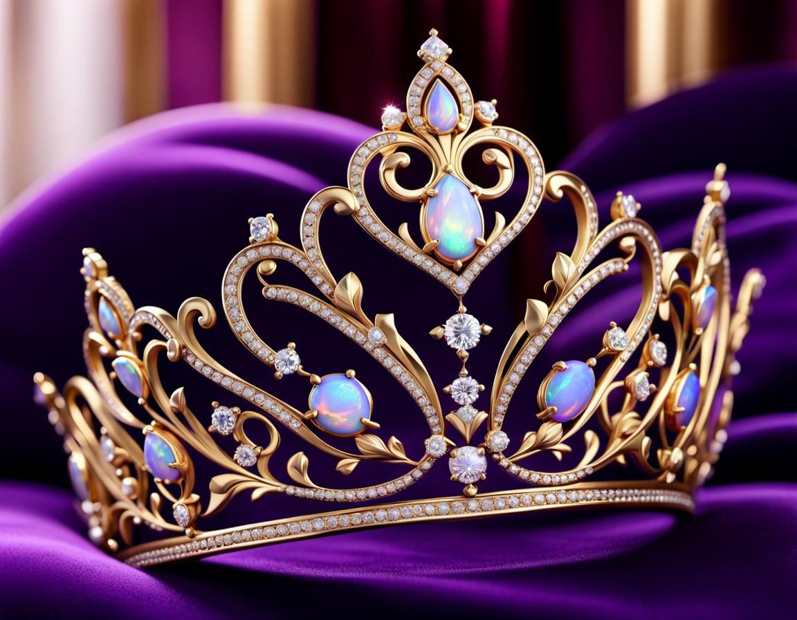 Opal and Diamond Tiara