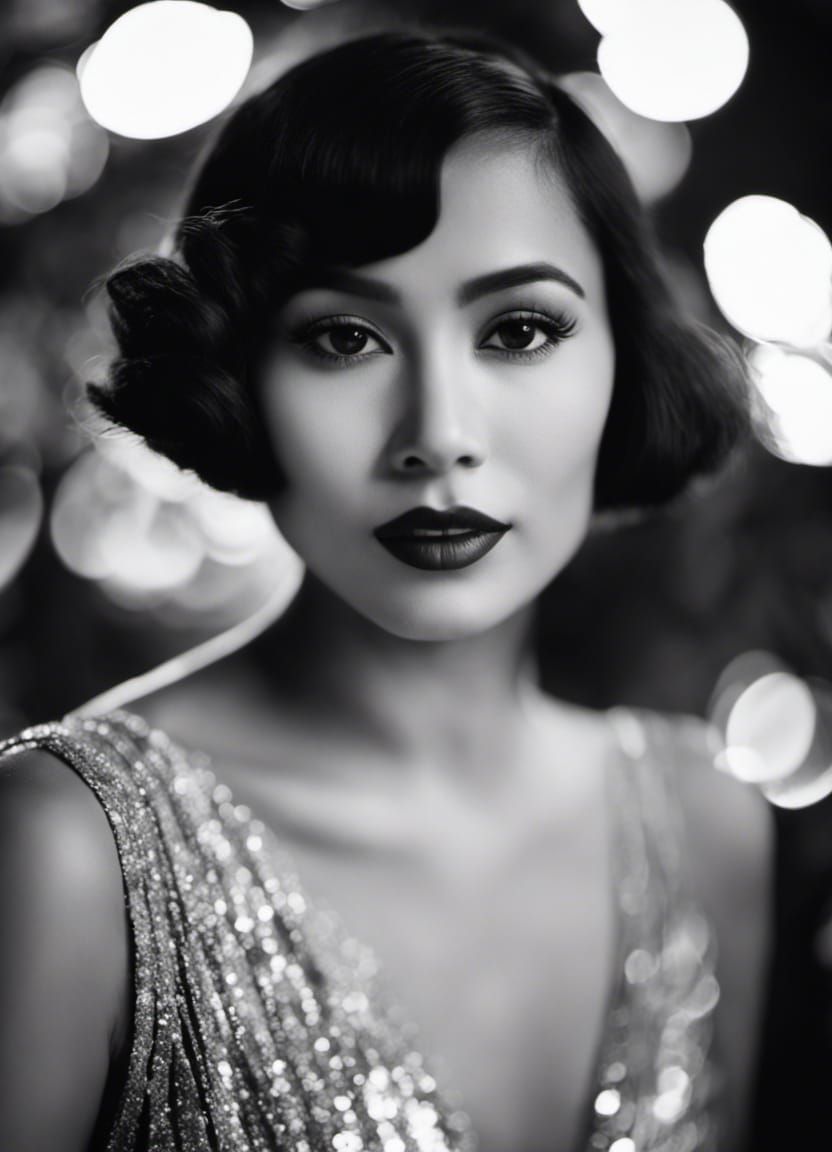 Indonesian Flapper in 1920s Photography Style