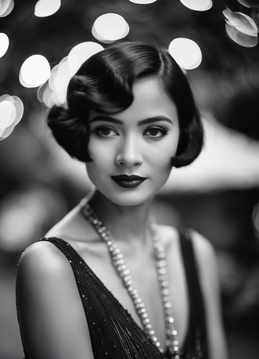 Indonesian Woman in 1920s Flapper Style Photo