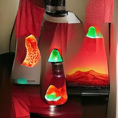 Retro Lava Lamp in Psychedelic Style