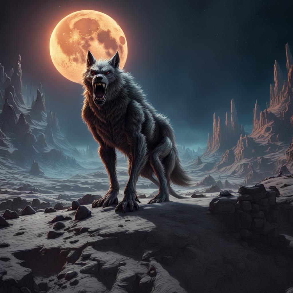 Werewolf on the Moon: Fantasy Concept Art