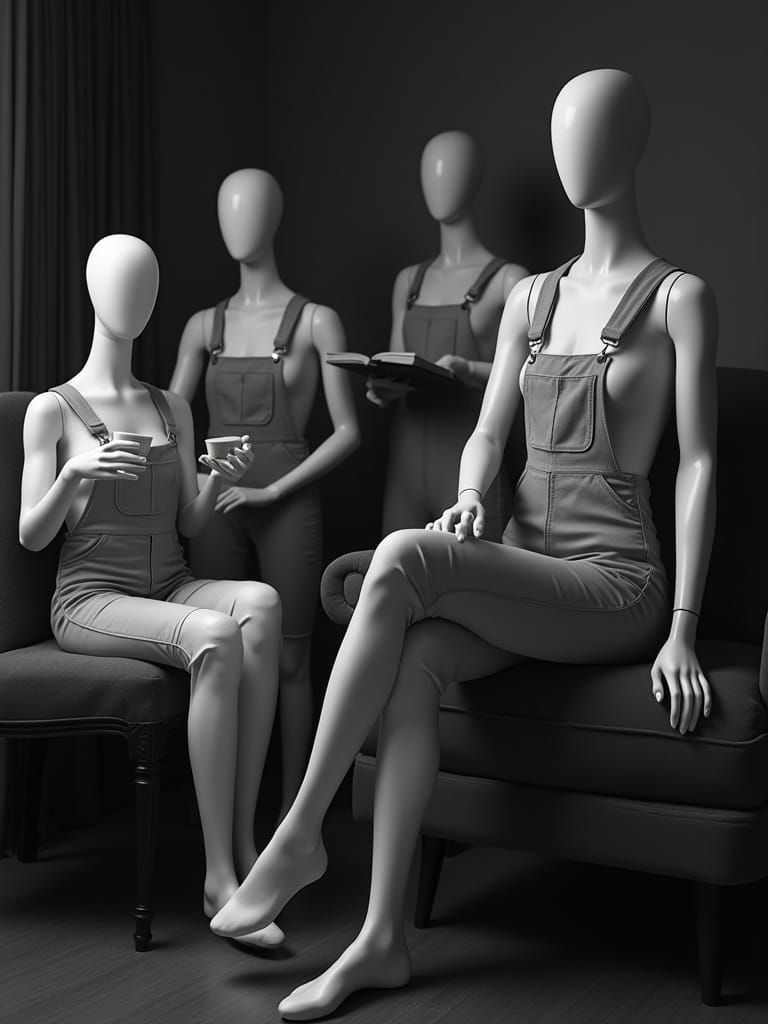 Surreal Mannequins in Stark Black and White Photography
