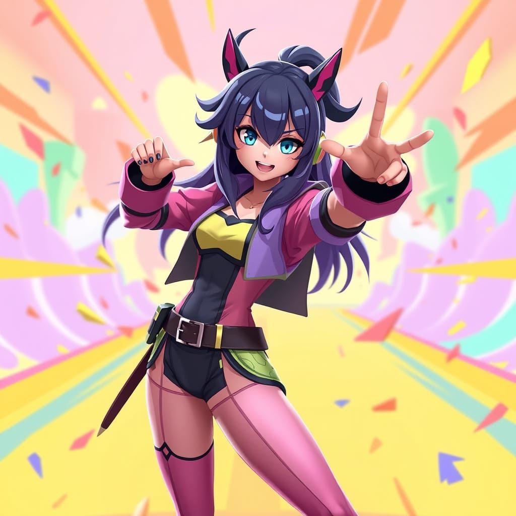 Heroine from Dan da Dan Series in Vibrant Anime Style