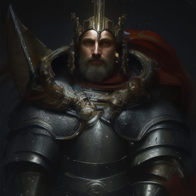 Richard the Lionheart in Jerusalem: Hyper-Detailed Oil Paint...