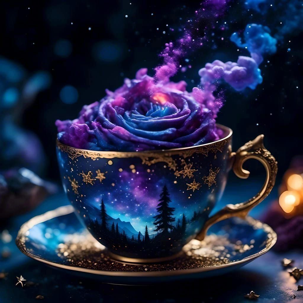 Cosmic Teacup: Outer Space Fantasy Art