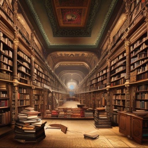 Magical Bookstore with Flying Books in Unreal Engine