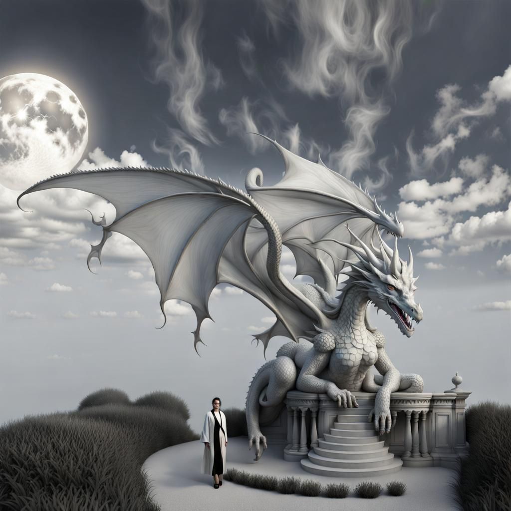 Hyperrealistic Dragon Pet in Ornate Mansion, 8k