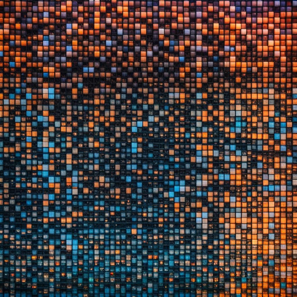 Macro Photo of Colorful Pixels on TV Screen