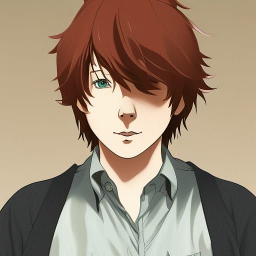 Ron Weasley as Anime Boy in Ghibli Style