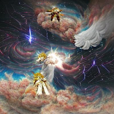 Dramatic Celestial Collision Generated by AI