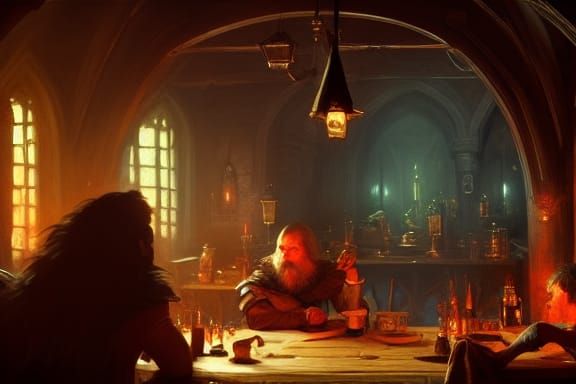 Wizard's Tavern: Dark Fantasy Concept Art
