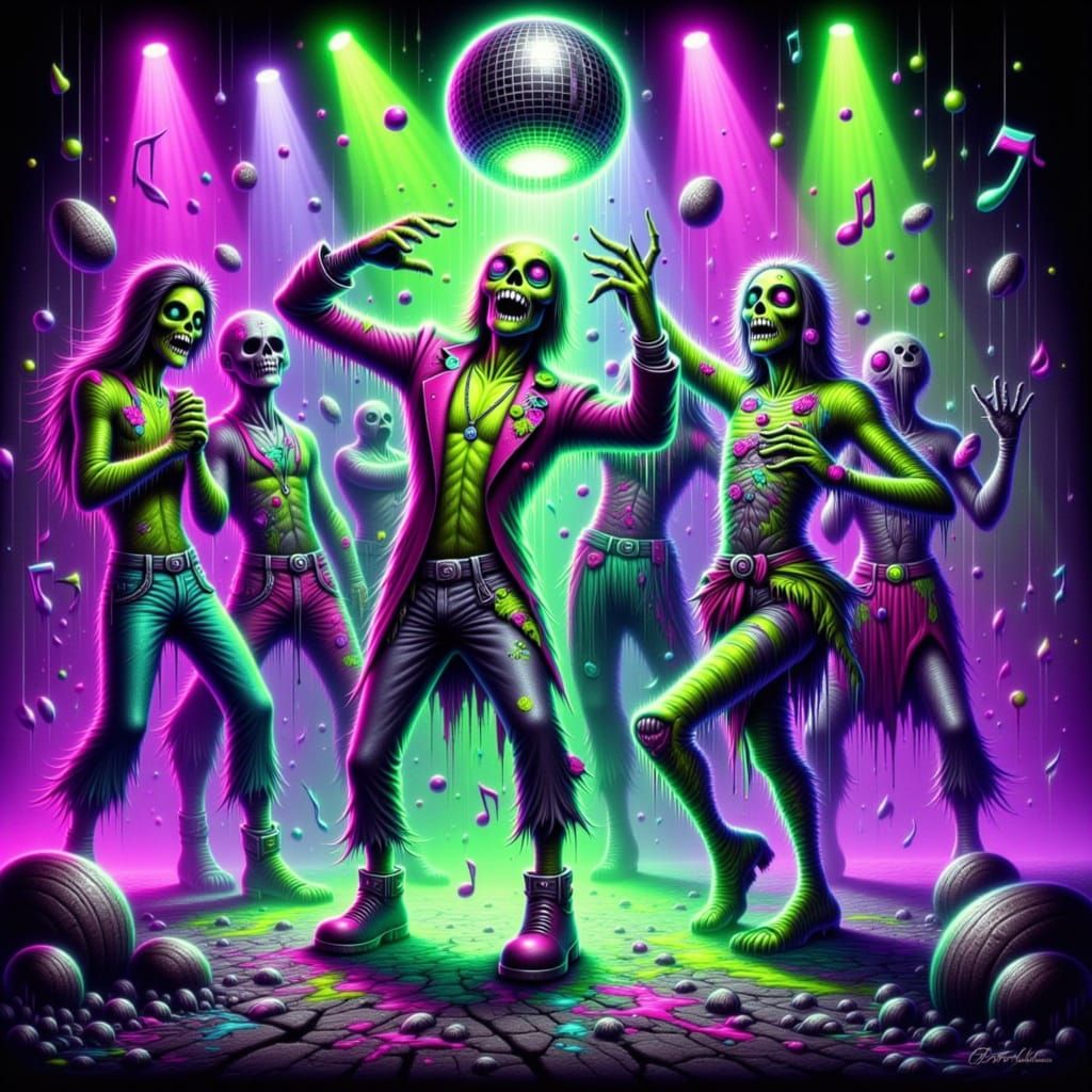 Zombie Prom Dance Off: Halloween Party Energy