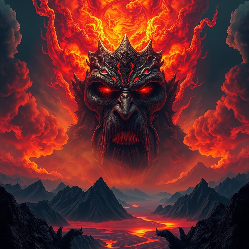 Hades' Ominous Face Dominates Dark Underworld Sky