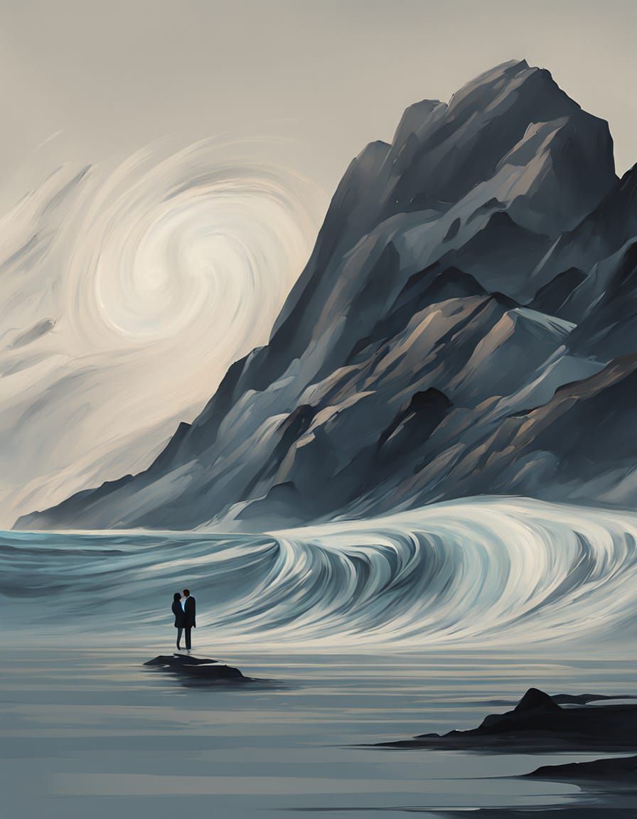 Surreal Hypnotist Guides Subject in Serene, Swirling Dream S...