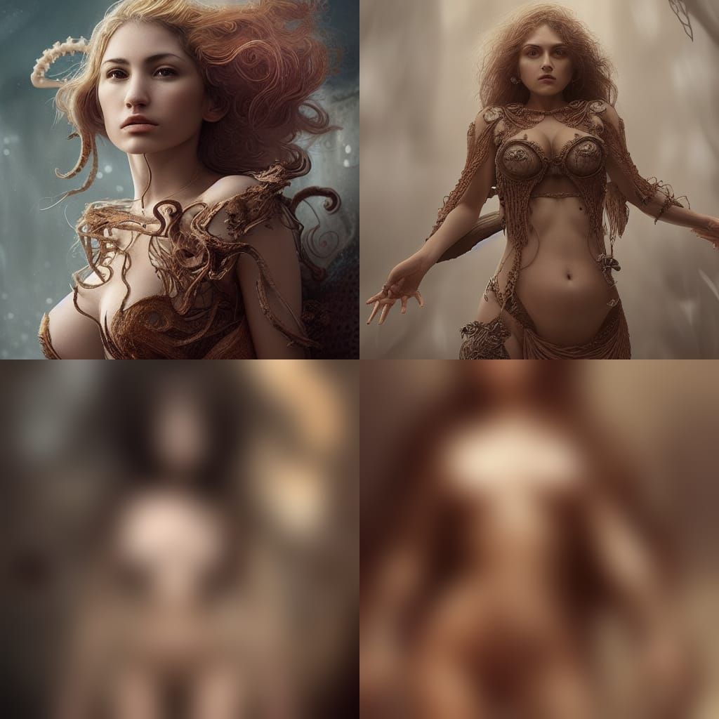 Octopus Woman: Epic Cinematic Digital Painting