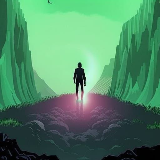 Simon Jarrett in Glitchy Abyss: Dark Fantasy Art