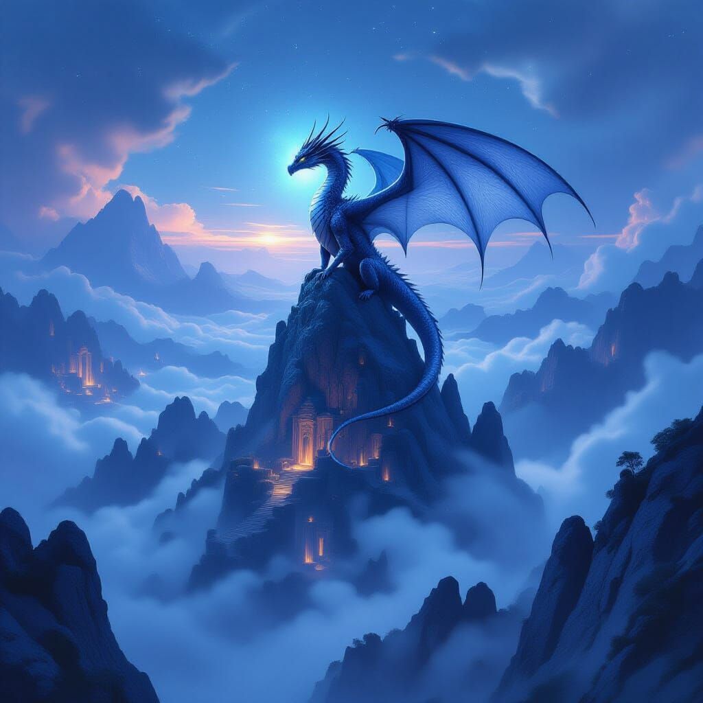 Ethereal Obsidian Dragon on Crystal Peak