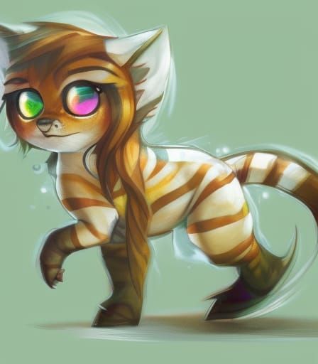 Chibi Tikbalang Portrait in Digital Art Style