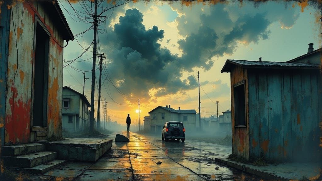 Dark Ink Portrait of a Woman with Mysterious Aura