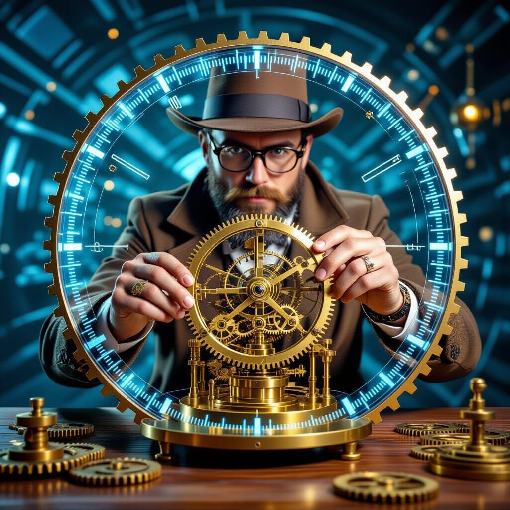 Steampunk Inventor Sets Time Machine to Future