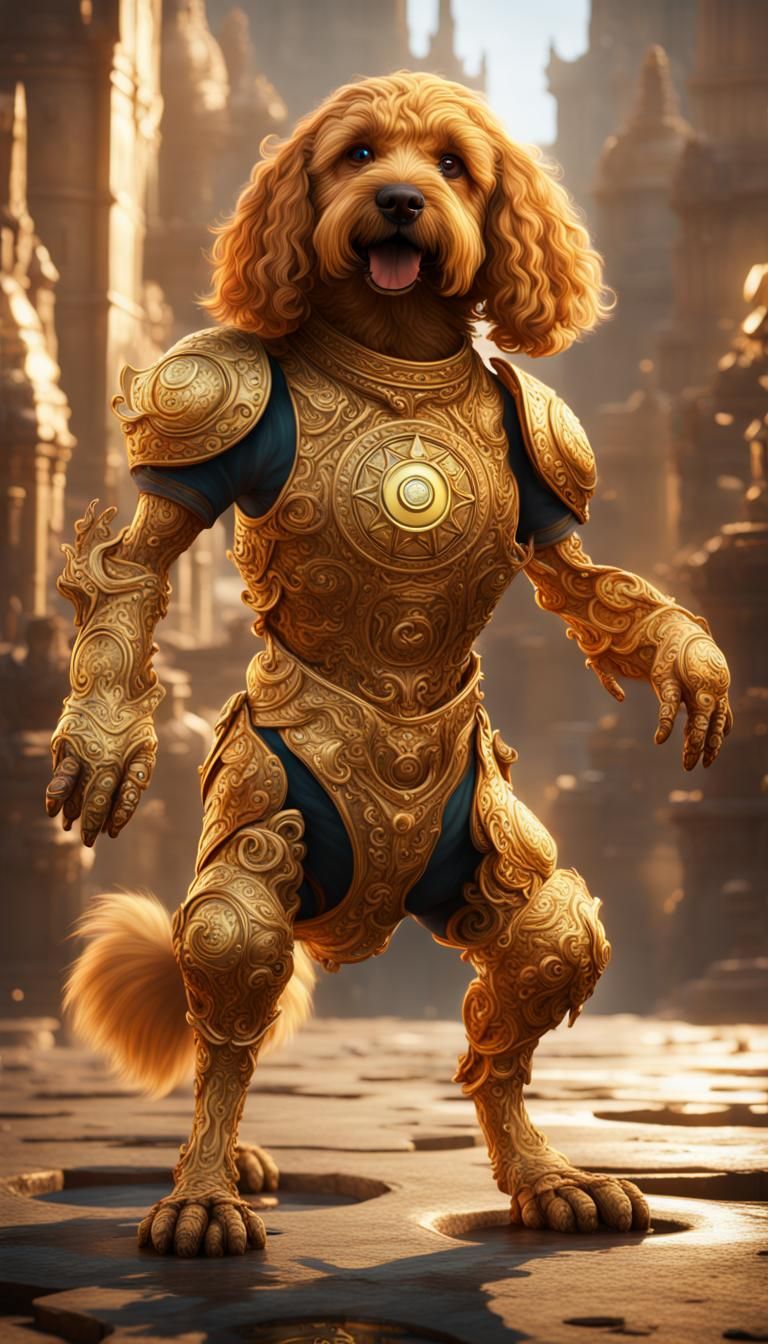 Cockapoo as Discworld Character: Fantasy Concept Art