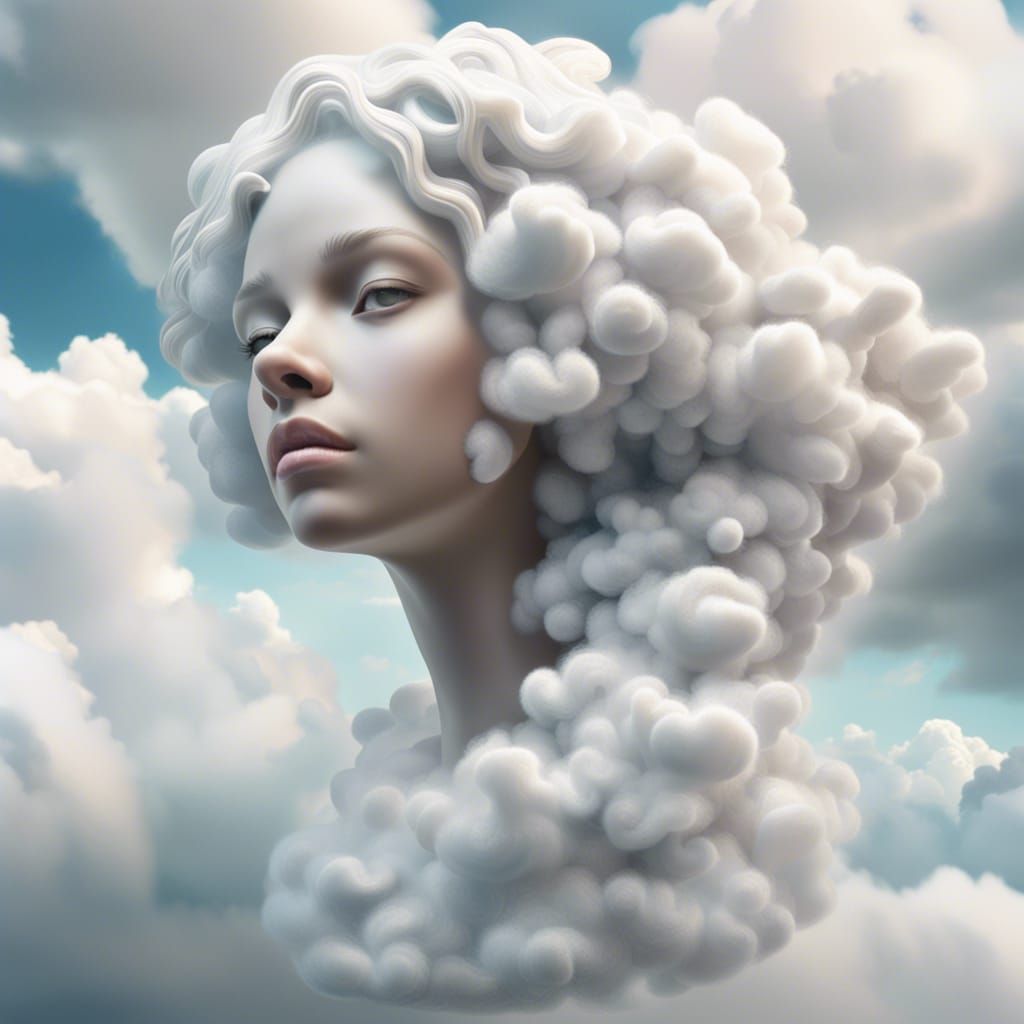 Ethereal Cloud Waterfall Matte Painting