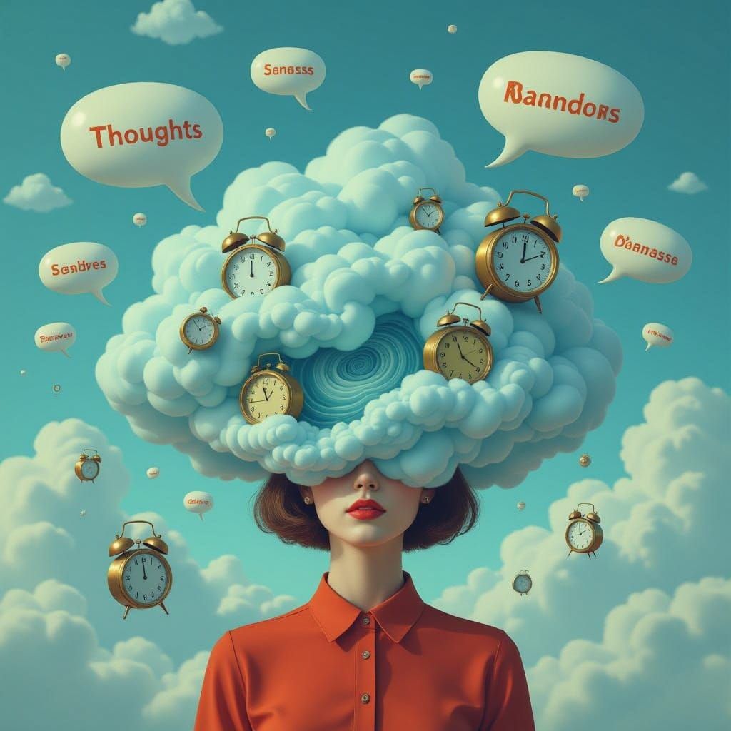 Dreamlike Landscape of Whimsical Thoughts and Surreal Interp...