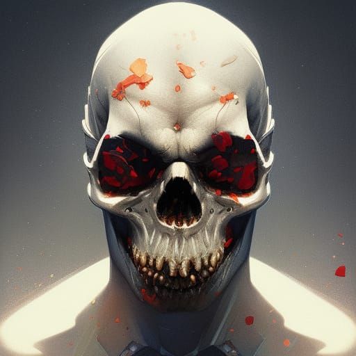 Detailed Skulls Portrait in Artstation Style