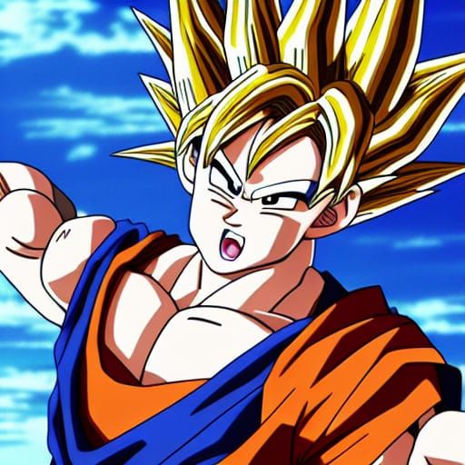 Goku in Studio Ghibli Anime Key Visual