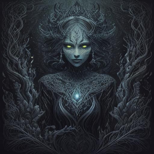 Demons in Darkness: Expressive 3D Ink Art