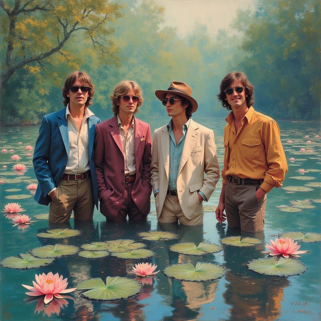 Impressionist Rolling Stones: Dreamy Rockstars in Monet's St...
