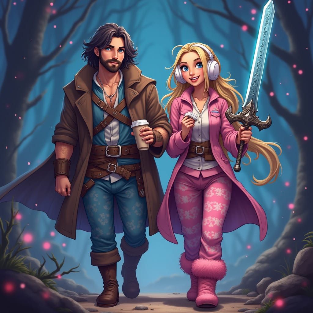 Rogue Warrior and Gamer Goddess Amidst Elden Ring Cosmology