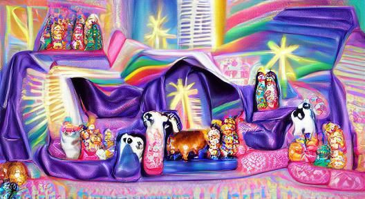Lisa Frank Nativity Scene: A Colorful Christmas