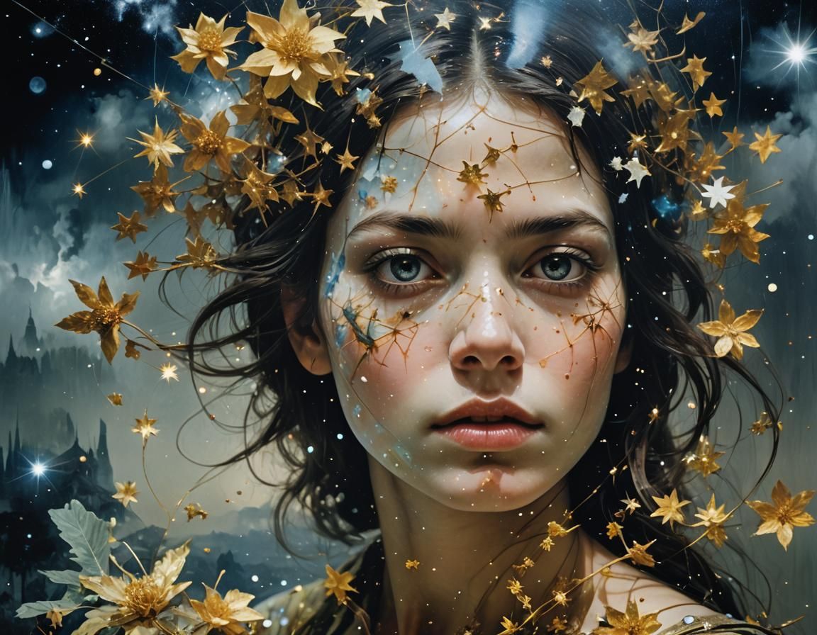 Complex Double Exposure Masterpiece with Contrasting Layers