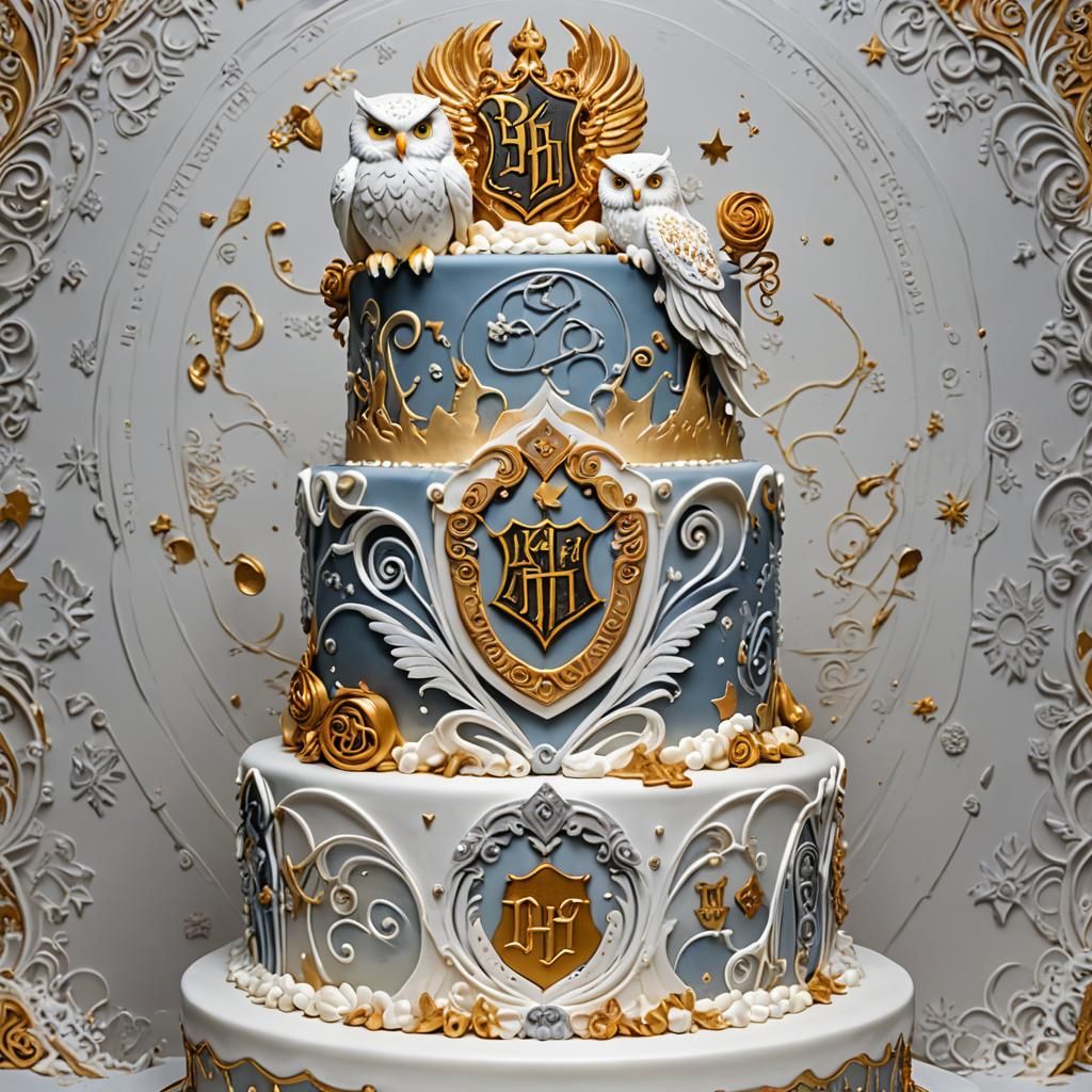 Hogwarts Birthday Cake with Harry Potter Characters