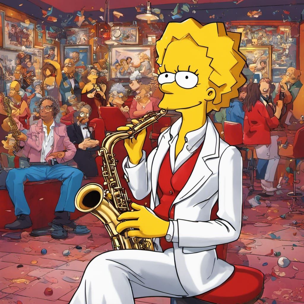 Lisa Simpson and Kenny G Saxophone Jam Session