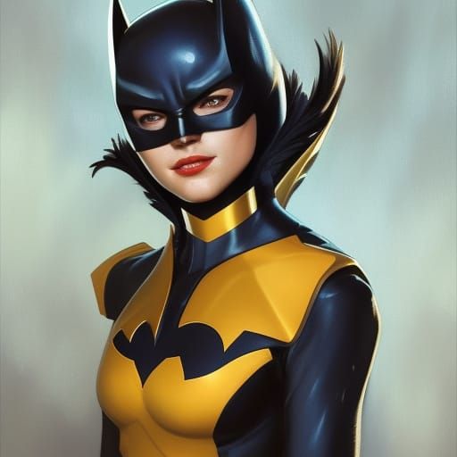 Hyperdetailed Batgirl Portrait in Dynamic Lighting