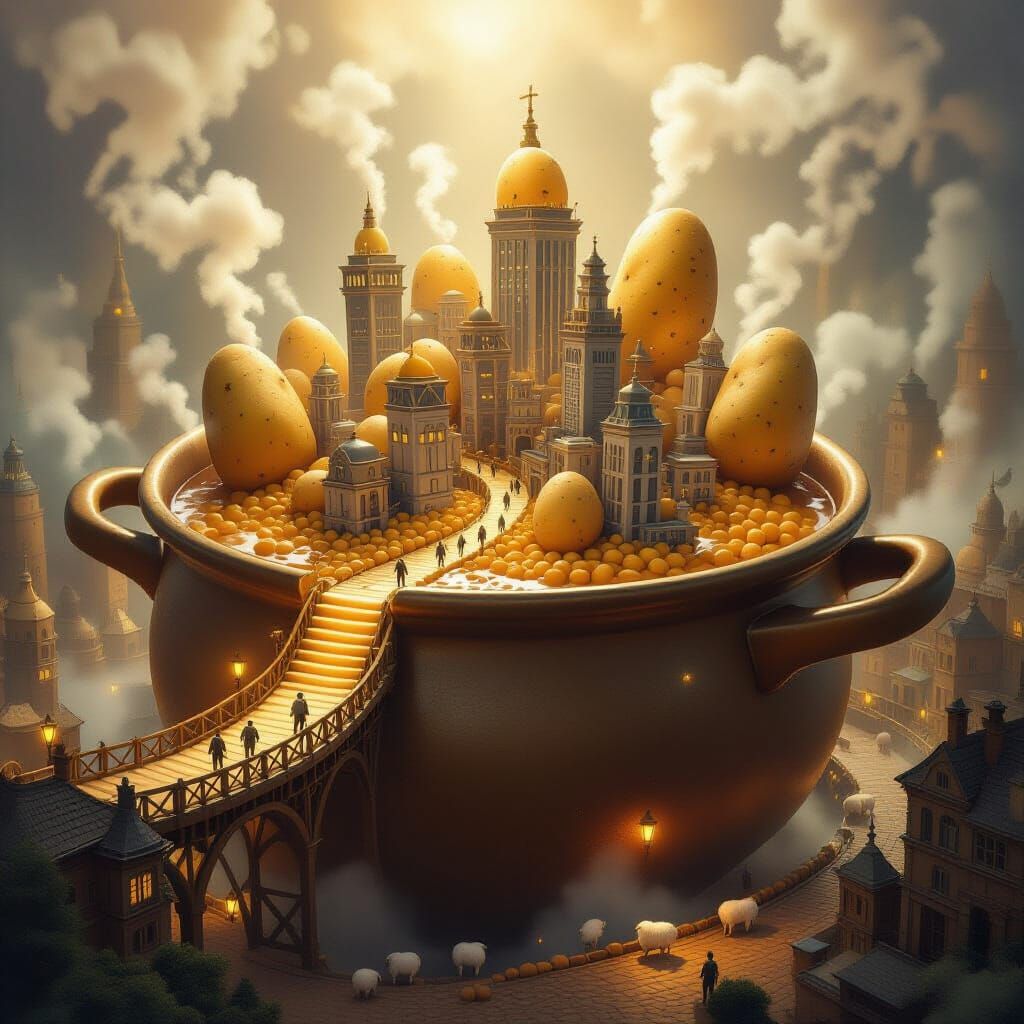 Fantasy City in a Cholent Pot