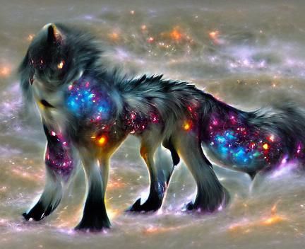 Galactic Wolf: A Constellation of Cosmic Beauty