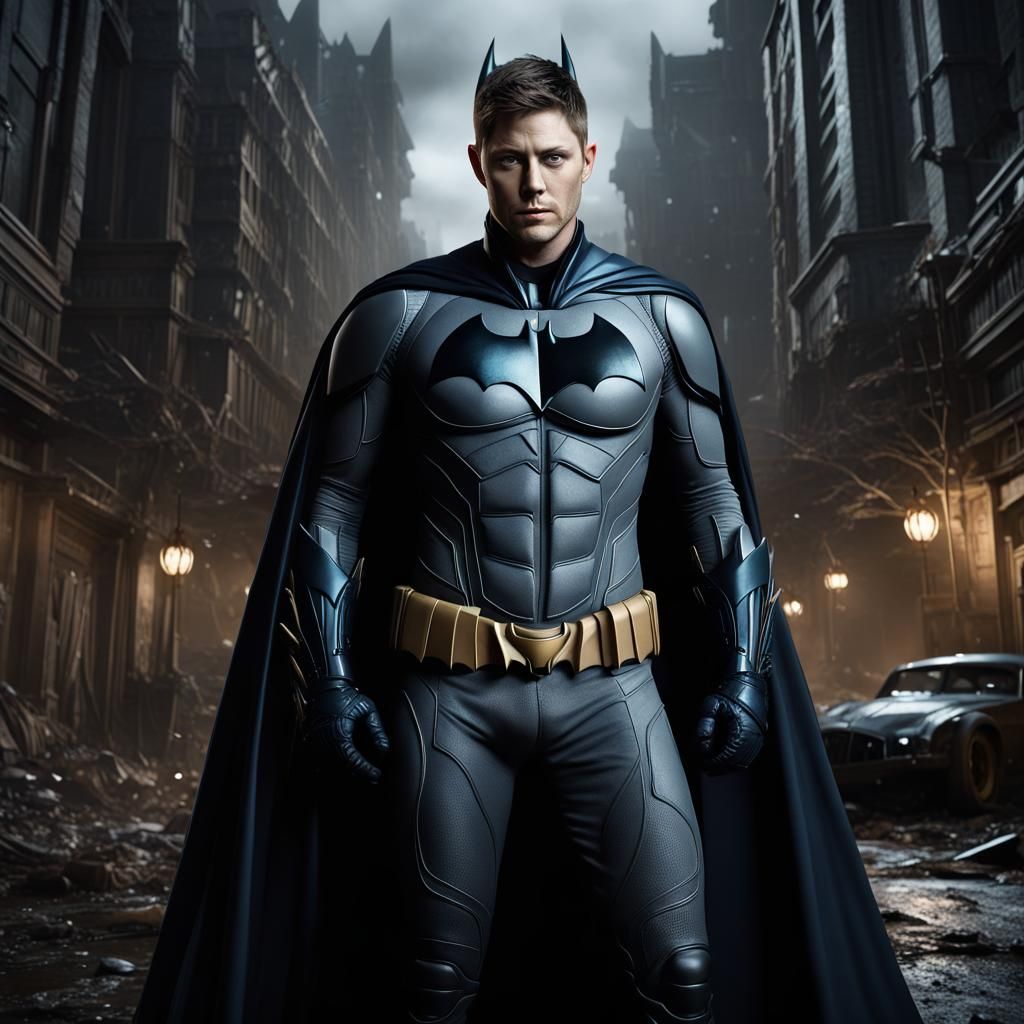 Jensen Ackles as Unmasked Batman: Detailed Digital Art