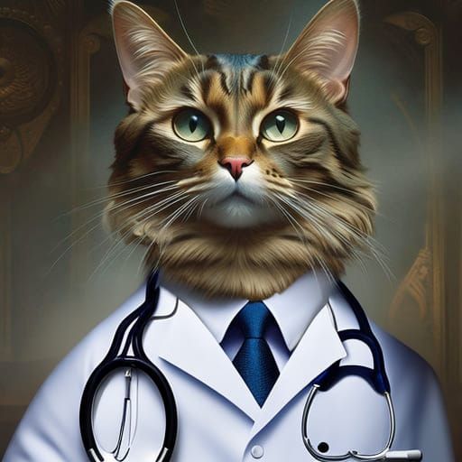 Doctor in White Coat with Stethoscope