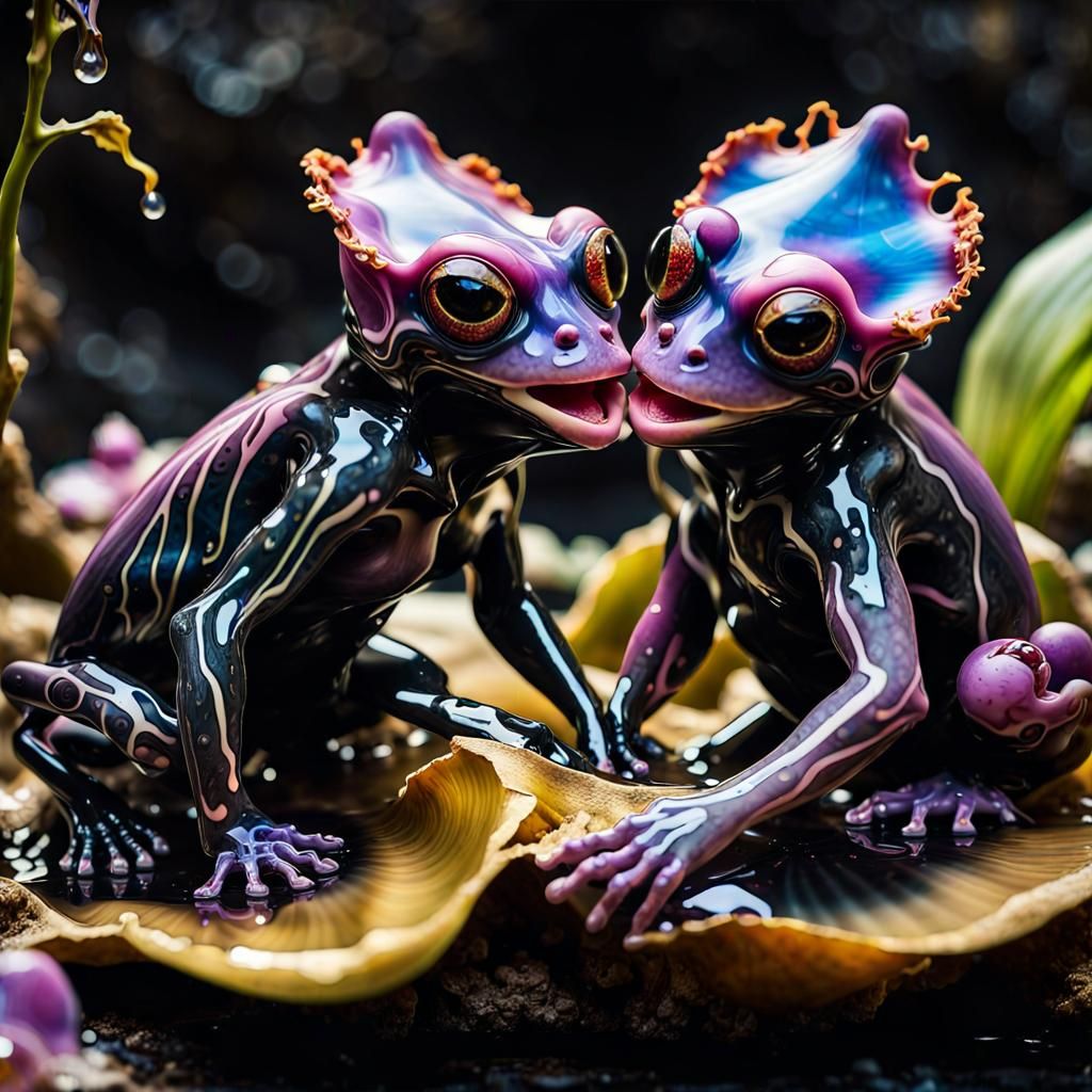 Mutant Frog Couple