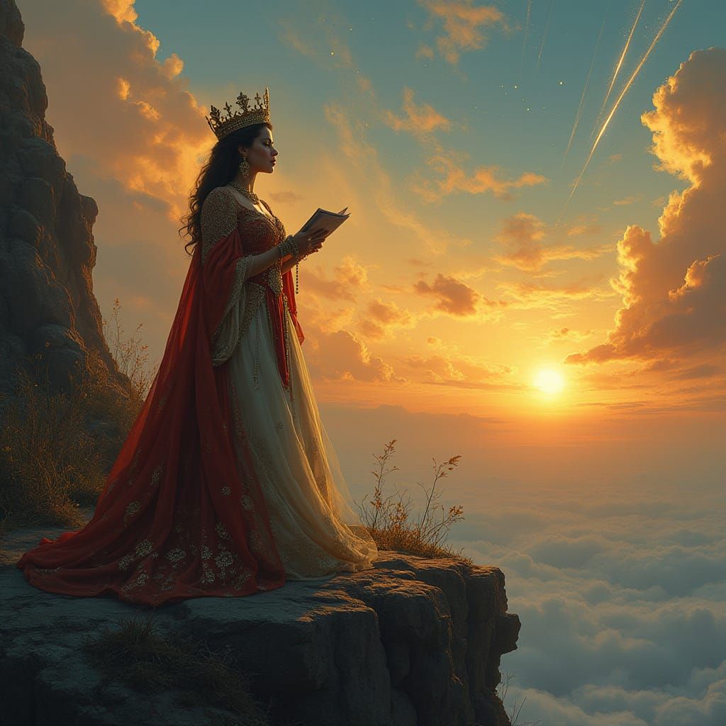 Queen Recites Poem as Meteors Fall