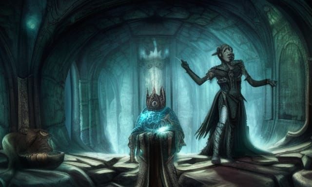 Wolf Queen Ascends Throne: Detailed Fantasy Concept Art