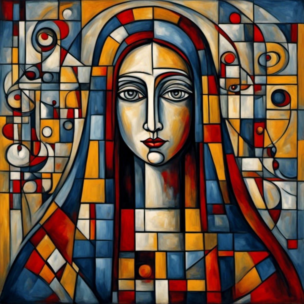 Golden Ratio Mona Lisa in Neo-Expressionist Style